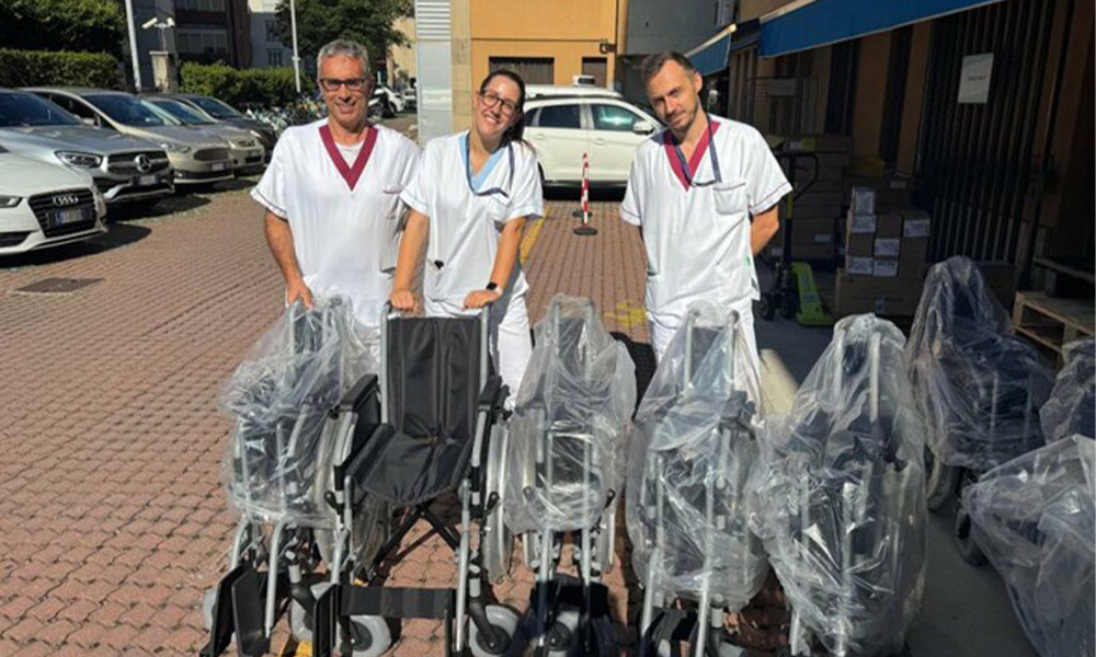 Casa di Cura San Francesco – In dono nuove carrozzine per i pazienti del reparto di Riabilitazione