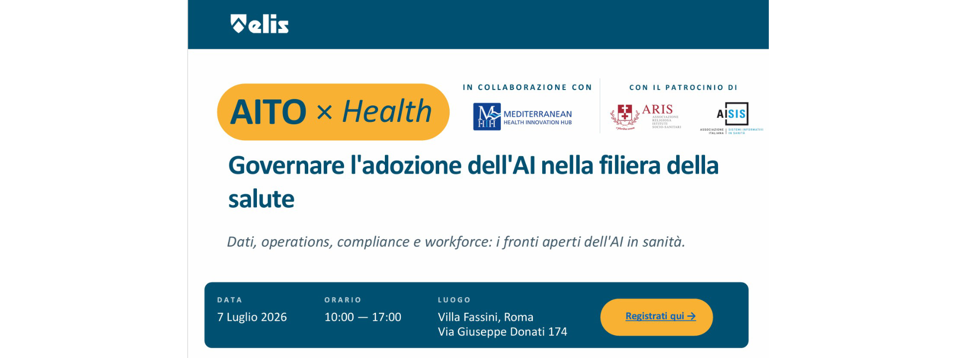Convegno a Roma sull’adozione dell’AI nella filiera della salute